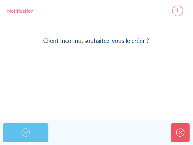 Écran de caisse avec l'affectation client directe activée pour l'inscription au programme de fidélité