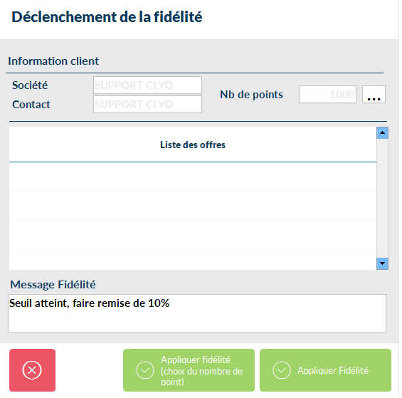 Fenêtre Paiement avec le coupon « 50 € de Bienvenue » sélectionné et le bouton Appliquer Fidélité