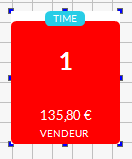 La table sélectionnée change de forme pour devenir ronde.