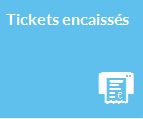 Écran de la bande de contrôle de la caisse listant les tickets enregistrés au cours du jour.