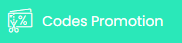 L'interface du Back Office affichant le tableau des codes de promotion existants.